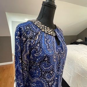 INC bling royal blue dress